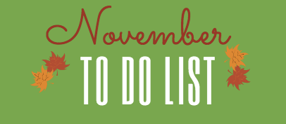 November To Do List